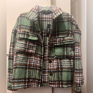Lulus Green Plaid Shacket